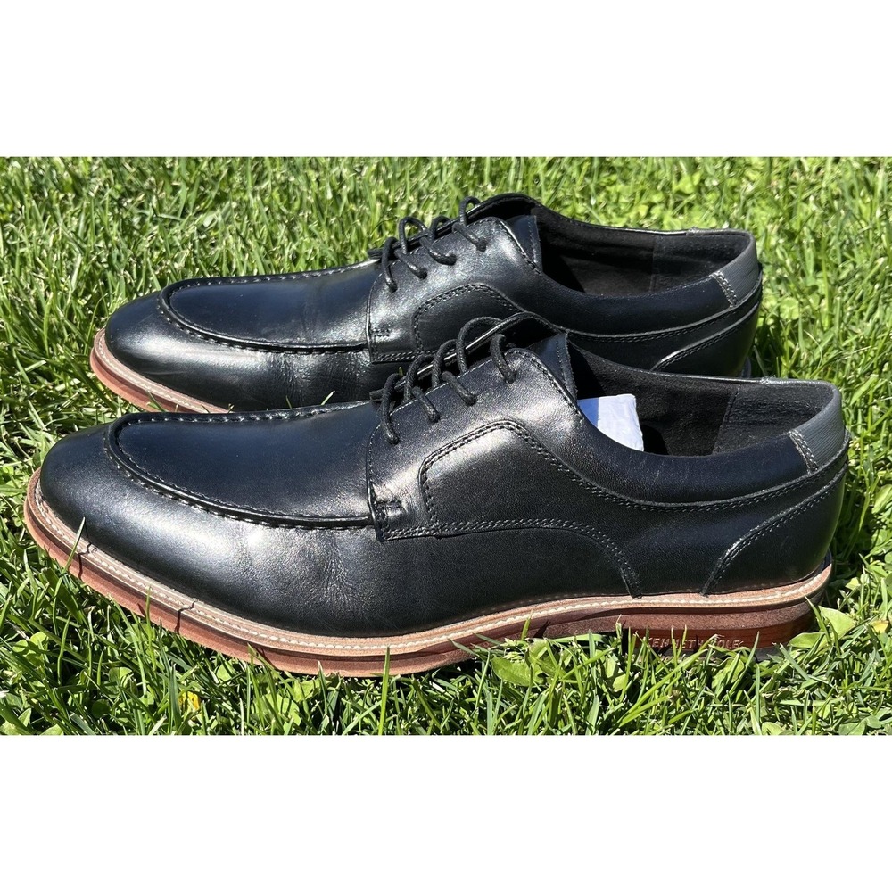 Kenneth Cole Marc Lace Up MT Shoes Mens Size‎ 9.5 Black Leather Dress Derby